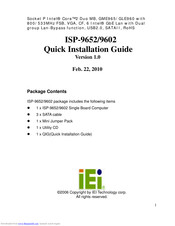 IEI Technology ISP-9602-R10 Quick Installation Manual