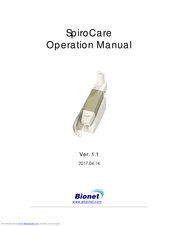 Bionet SpiroCare Operating Manual