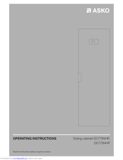 Asko DC7794HP Operating Instructions Manual