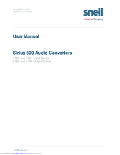 Snell Sirius 600 User Manual