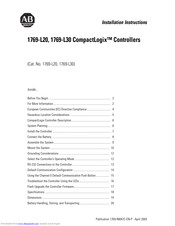 Allen-Bradley CompactLogix 1769-L30 Installation Instructions Manual