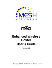 MeshNetworks MEA EWR6300 User Manual