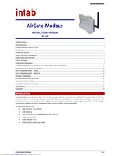 Intab AirGate-Modbus Instruction Manual