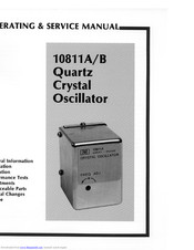 HP 10811A Operating & Service Manual