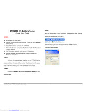 Engenius ETR9360 Quick Start Manual