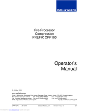 Snell & Wilcox Prefix Cpp100 Operator's Manual
