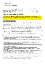 Hitachi CP-EU4501WN User Manual
