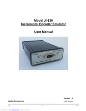 Jupiter Instruments JI-820 User Manual