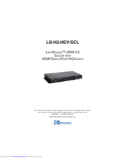 Broadata Communications LINK BRIDGE LB-H2-HDV-SCL User Manual