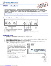 Extron electronics SW2 DP Setup Manual