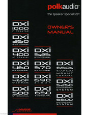 Polk Audio DXi500 Owner's Manual