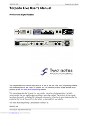 Two Notes TORPEDO Live User Manual