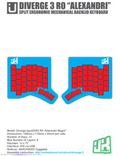 UniKeyboard Diverge typeZERO R0 Alexandri Magni Assembly Instructions Manual