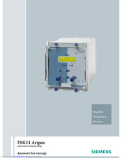 Siemens 7SG11 Argus Manual