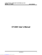Genex CT-D201 User Manual