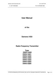 Siemens 5WK4 3402 User Manual
