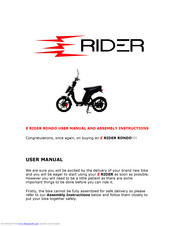 E Rider RONDO User Manual