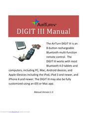 AirTurn DIGIT III User Manual