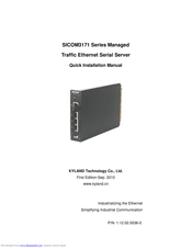 KYLAND Technology SICOM3171 Series Quick Installation Manual