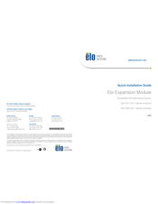Elo Touch Solutions E021201 Quick Installation Manual