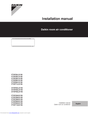 Daikin FTXP20L2V1B Installation Manual