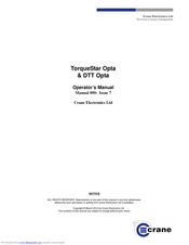 Crane Electronics TorqueStar Opta Operator's Manual