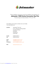 Jetmaster GF1016 Installation Instructions Manual