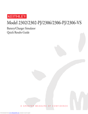 Keithley 2302 Quick Results Manual