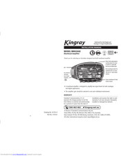 Kingray MHU24GE Installation Manual