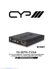 Cyp PU-507TX-CVGA Operation Manuals