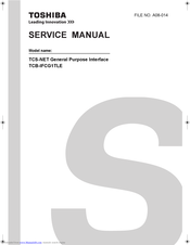 Toshiba TCB-IFCG1TLE Service Manual
