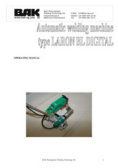 BAK Thermoplastic Welding Technology Laron BL digital Operating Manual
