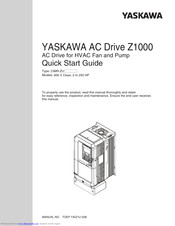 Yaskawa CIMR-ZU5A Series Quick Start Manual