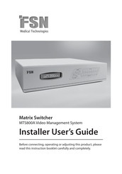FSN MTS800A Installer/User Manual