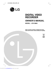 LG LDV-S802 Owner's Manual