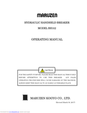 MARUZEN BH112 Operating Manual