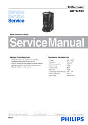 Philips HD7567/20 Service Manual