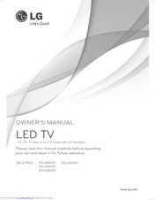 LG 55LA7900 Owner's Manual