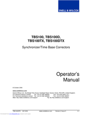 Snell & Wilcox TBS100D Operator's Manual