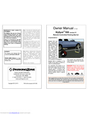 Parking Zone MySpot 500 Owner's Manual