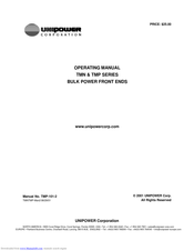 Unipower TMP7000 Operating Manual