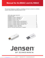 Jensen of Scandinavia AL100AC Manual