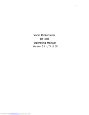 Diaglobal DP 300 Operating Manual
