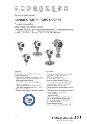 Endress+Hauser Cerabar S PMP72 Technical Information
