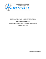 Advantech SSPBM-K80-BTE Installation And Operating Manual