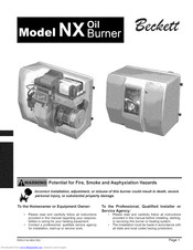 Beckett NX70LF Manual