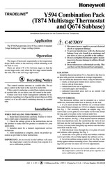 Honeywell TRADELINE Y594 Installation, Instruction And  Service Manual