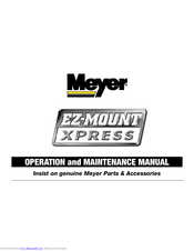 Meyer EZ-MOUNT XPRESS DAG-8.0 EZ-MOUNT XPRESS AG-8.5 Operation And Maintenance Manual