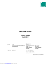 Burster 8661 Operation Manuals