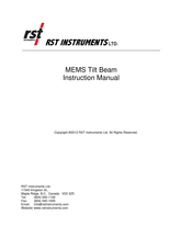 RST Instruments MEMS Tilt Beam Instruction Manual